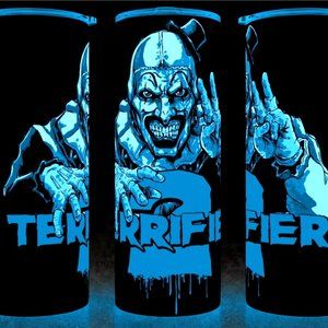Glow in the Dark Terrifier 2 Art the Clown Horror Movie Cup Mug Tumbler 20oz